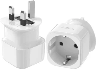 Reisadapter EU naar UK Type G - Set van 2