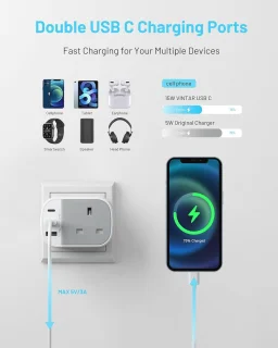 Reisadapter UK naar EU - Type E/F