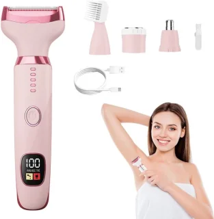 Rood 4-in-1 elektrische ontharingsset – trimmer