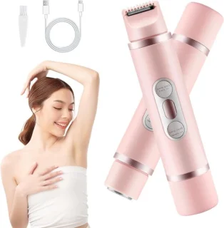 Roze elektrisch scheerapparaat voor dames