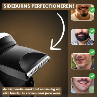 Sansbeaute S1111 2-in-1 Elektrisch Scheerapparaat en Trimmer voor Mannen
