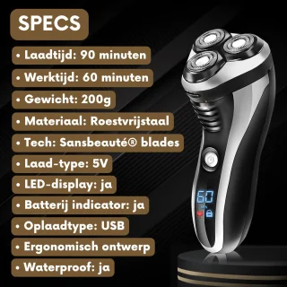Sansbeaute S1111 2-in-1 Elektrisch Scheerapparaat en Trimmer voor Mannen