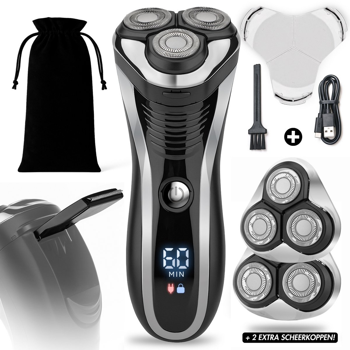 De Sansbeauté S1111 2-in-1 Elektrisch Scheerapparaat & Trimmer Mannen in één oogopslag