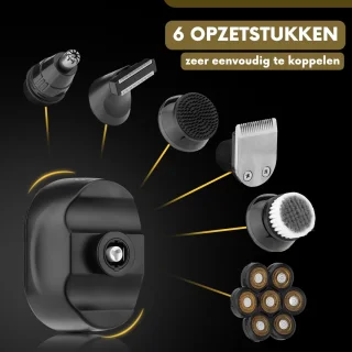 Sansbeauté SkullSharp Classic 6-in-1 Electrisch Scheerapparaat & Trimmer