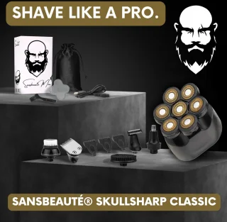 Sansbeauté SkullSharp Classic 6-in-1 Electrisch Scheerapparaat & Trimmer