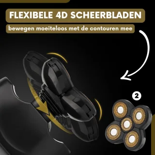 Sansbeauté SkullSharp Classic 6-in-1 Scheerapparaat met Extra Scheerkop