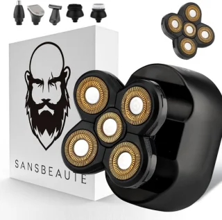 Sansbeauté SkullSharp Classic 6-in-1 Scheerapparaat met Extra Scheerkop