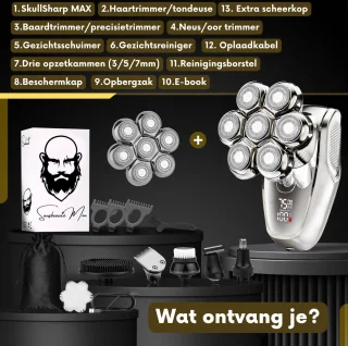 Sansbeauté SkullSharp MAX 6-in-1 Elektrisch Scheerapparaat