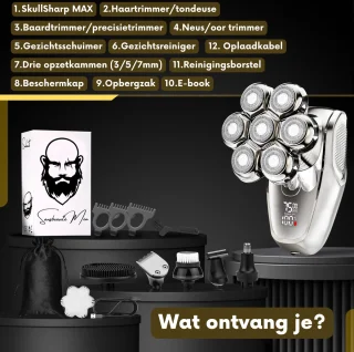 Sansbeauté SkullSharp MAX 6-in-1 Elektrisch Scheerapparaat voor Mannen