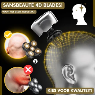 Sansbeauté SkullSharp Platinum 6-in-1 Elektrisch Scheerapparaat voor Mannen