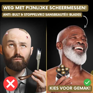 Sansbeauté SkullSharp Platinum 6-in-1 Elektrisch Scheerapparaat voor Mannen