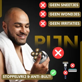 Sansbeauté SkullSharp Platinum 6-in-1 Elektrisch Scheerapparaat voor Mannen