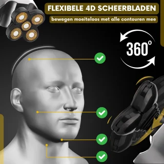 Sansbeauté SkullSharp Platinum 6-in-1 Elektrisch Scheerapparaat voor Mannen