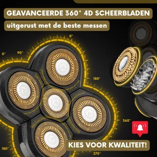 Sansbeauté SkullSharp Platinum 6-in-1 Elektrisch Scheerapparaat voor Mannen