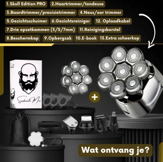 Sansbeauté SkullSharp PRO 6-in-1 Elektrisch Scheerapparaat Mannen