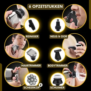 Sansbeauté SkullSharp PRO 6-in-1 Elektrisch Scheerapparaat Mannen