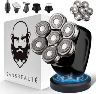 Sansbeauté SkullSharp PRO 6-in-1 Elektrisch Scheerapparaat & Trimmer