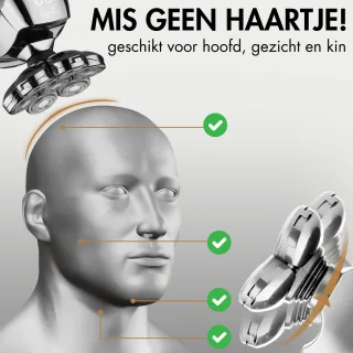 Sansbeauté SkullSharp PRO 6-in-1 Elektrisch Scheerapparaat voor Mannen
