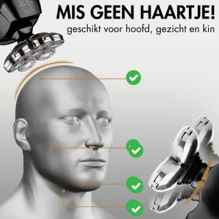 Sansbeauté SkullSharp PRO 6-in-1 Elektrisch Scheerapparaat voor Mannen
