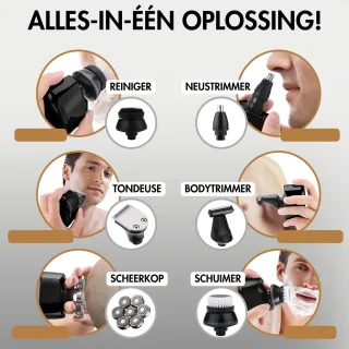 Sansbeauté SkullSharp PRO 6-in-1 Elektrisch Scheerapparaat voor Mannen