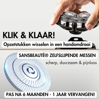 Sansbeauté SkullSharp PRO 6-in-1 Elektrisch Scheerapparaat voor Mannen