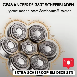 Sansbeauté SkullSharp PRO 6-in-1 Elektrisch Scheerapparaat voor Mannen