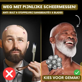 Sansbeauté SkullSharp PRO 6-in-1 Scheerapparaat en Trimmer