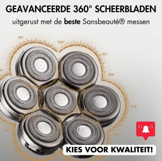 Sansbeauté SkullSharp PRO 6-in-1 Scheerapparaat Mannen