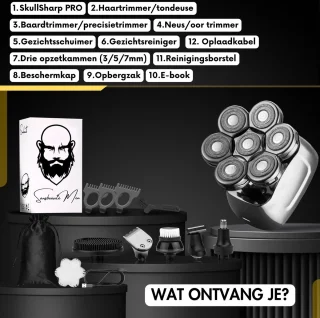 Sansbeauté SkullSharp PRO 6-in-1 Scheerapparaat Mannen