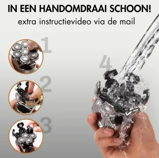 Sansbeauté SkullSharp PRO 6-in-1 Scheerapparaat met Extra Scheerkop
