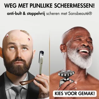 Sansbeauté SkullSharp PRO 6-in-1 Scheerapparaat met Extra Scheerkop