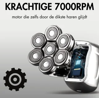Sansbeauté SkullSharp PRO 6-in-1 Scheerapparaat met Extra Scheerkop