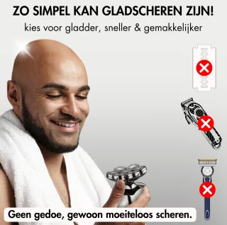 Sansbeauté SkullSharp PRO 6-in-1 Scheerapparaat met Extra Scheerkop