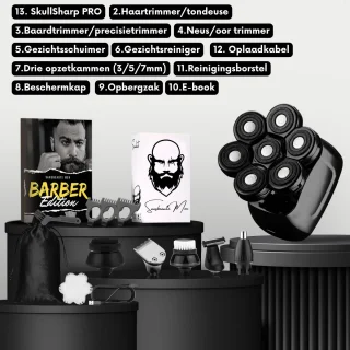 Sansbeauté SkullSharp PRO 6-in-1 Scheerapparaat voor Mannen