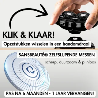 Sansbeauté SkullSharp PRO 6-in-1 Scheerapparaat voor Mannen