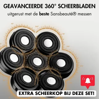 Sansbeauté SkullSharp PRO 6-in-1 Scheerapparaat voor Mannen