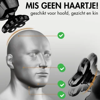 Sansbeauté SkullSharp PRO 6-in-1 Scheerapparaat voor Mannen