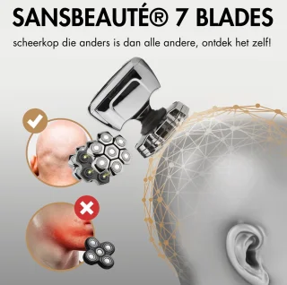 Sansbeauté SkullSharp PRO MAGNETIC 6-in-1 Scheerapparaat & Trimmer