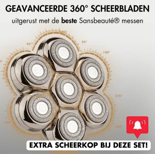 Sansbeauté SkullSharp PRO MAX 6-in-1 Elektrisch Scheerapparaat voor Mannen