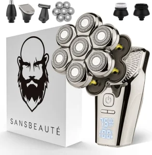 Sansbeauté SkullSharp PRO MAX 6-in-1 Elektrisch Scheerapparaat voor Mannen