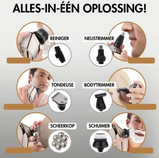 Sansbeauté SkullSharp PRO MAX 6-in-1 Scheerapparaat en Trimmer