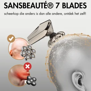 Sansbeauté SkullSharp PRO MAX 6-in-1 Scheerapparaat en Trimmer