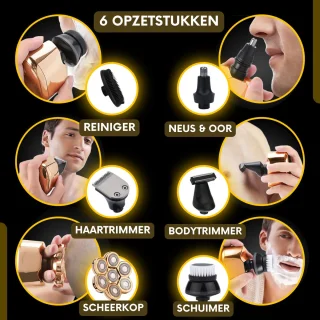 Sansbeauté SkullSharp V1 6-in-1 Elektrisch Scheerapparaat en Trimmer