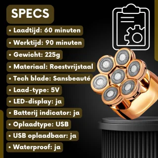 Sansbeauté SkullSharp V1 6-in-1 Elektrisch Scheerapparaat en Trimmer