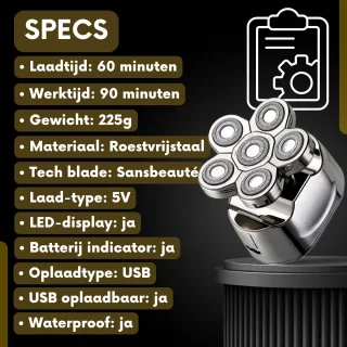 Sansbeauté SkullSharp V1 6-in-1 Elektrisch Scheerapparaat Trimmer