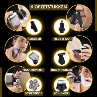 Sansbeauté SkullSharp V1 6-in-1 Elektrisch Scheerapparaat Trimmer