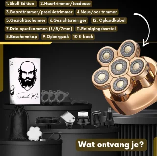 Sansbeauté SkullSharp V1 6-in-1 Scheerapparaat voor Mannen