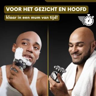 Sansbeauté SkullSharp V2 6-in-1 Elektrisch Scheerapparaat en Trimmer voor Mannen