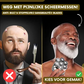 Sansbeauté SkullSharp V2 6-in-1 Elektrisch Scheerapparaat en Trimmer voor Mannen