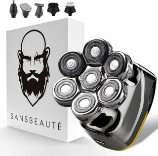 Sansbeauté SkullSharp V2 6-in-1 Elektrisch Scheerapparaat en Trimmer voor Mannen